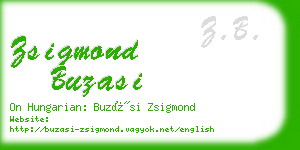zsigmond buzasi business card